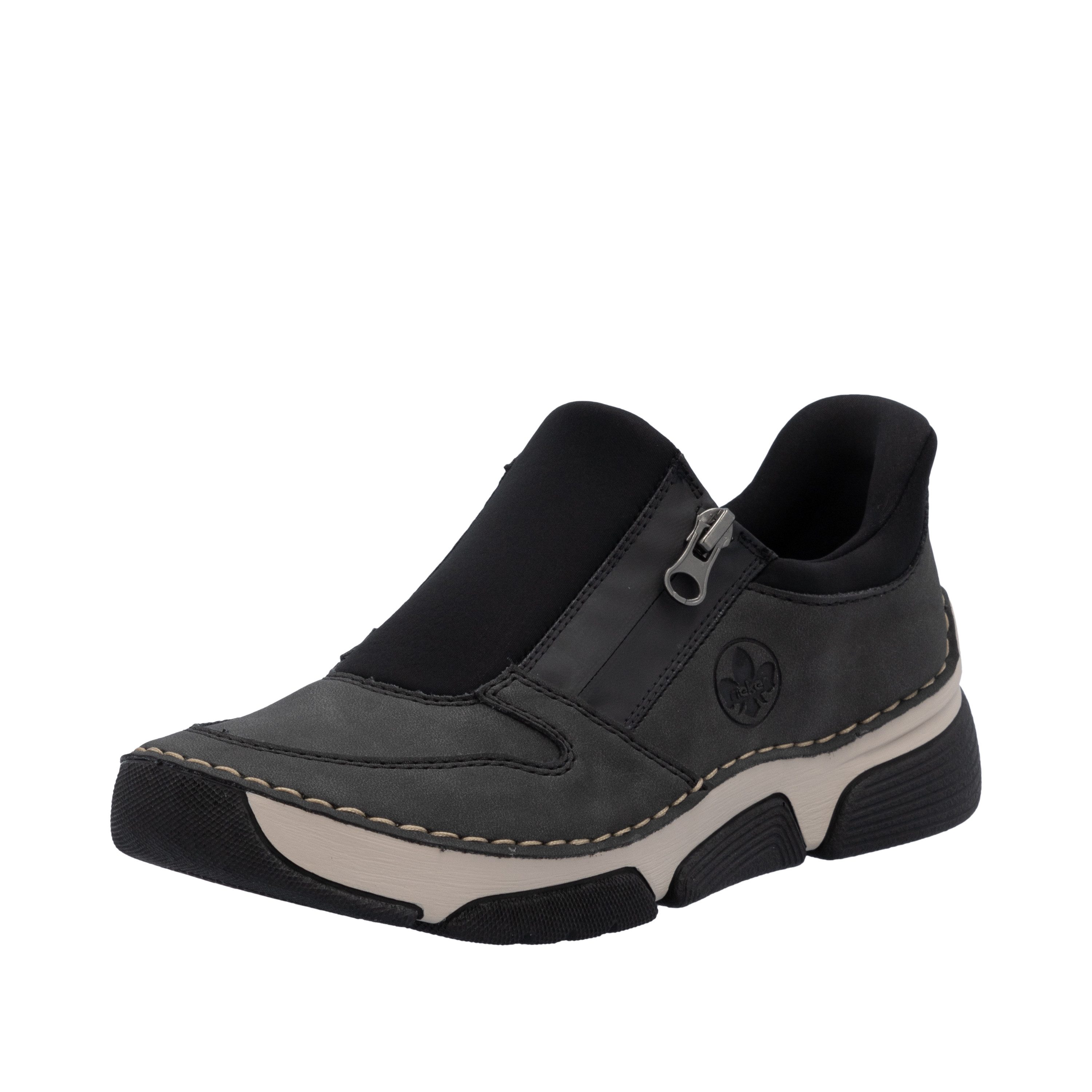 Rieker Ready2GO Slip-On Sneaker Halbschuh, Freizeitsneaker mit seitlichem R günstig online kaufen