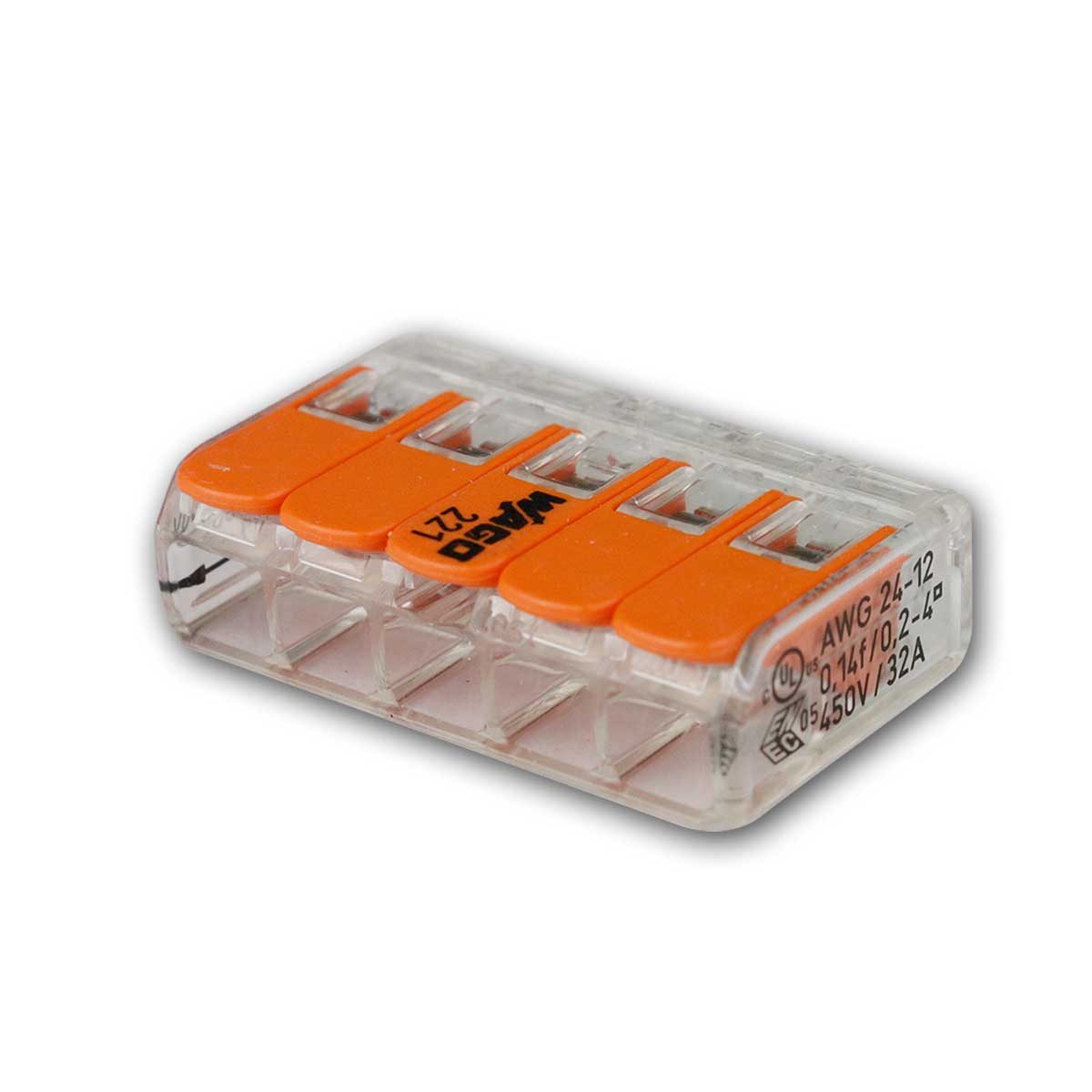 WAGO Verbindungsdosenklemme 10 WAGO Compact Steckklemmen 5x 0,2-4 mm² mi Hebel