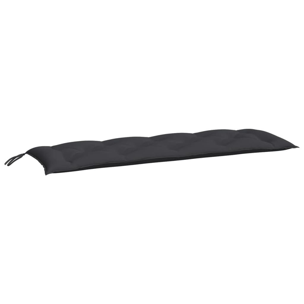 vidaXL Sitzauflage Gartenbank-Auflagen 2 Stk. Schwarz günstig online kaufen