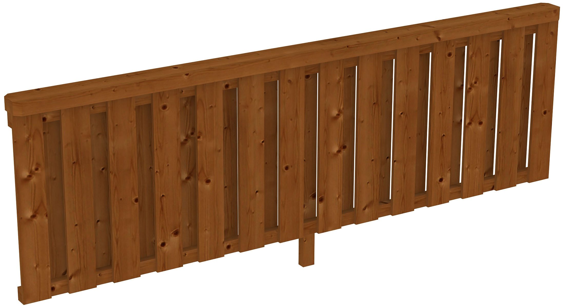 Skanholz Brüstungsgeländer Deckelschalung, 270 cm Länge, 84 cm Höhe, für die Front