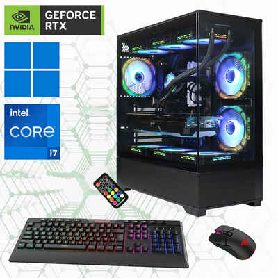 GAMEMAX Vista AB 7295 Gaming-PC (Intel® Core i7 14900KF, RTX 4070 Ti Super, 32 GB RAM, 2000 GB SSD, Wasserkühlung, DDR5-RAM, PCIe SSD Gen4, Windows 11)