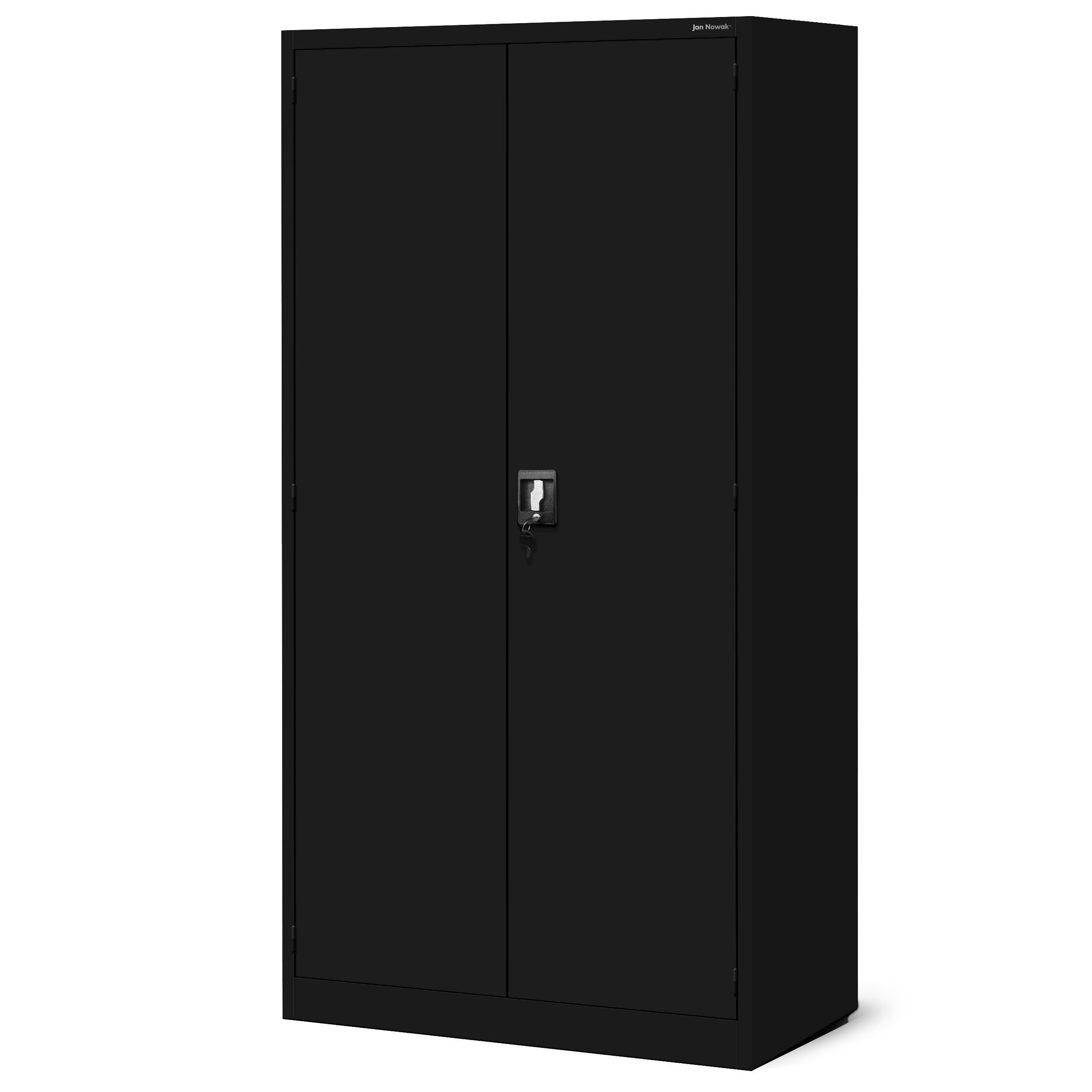 Jan Nowak Werkzeugschrank Metall Werkstattschrank SZYMON 92 cm 3 Böden 2 Schubladen (1,1 mm 185 x 92 x 50 cm Lochabstand 27 mm 120 kg PZH) Werkzeugaufbewahrung abschließbar Lochwand 185 cm hoch PZH