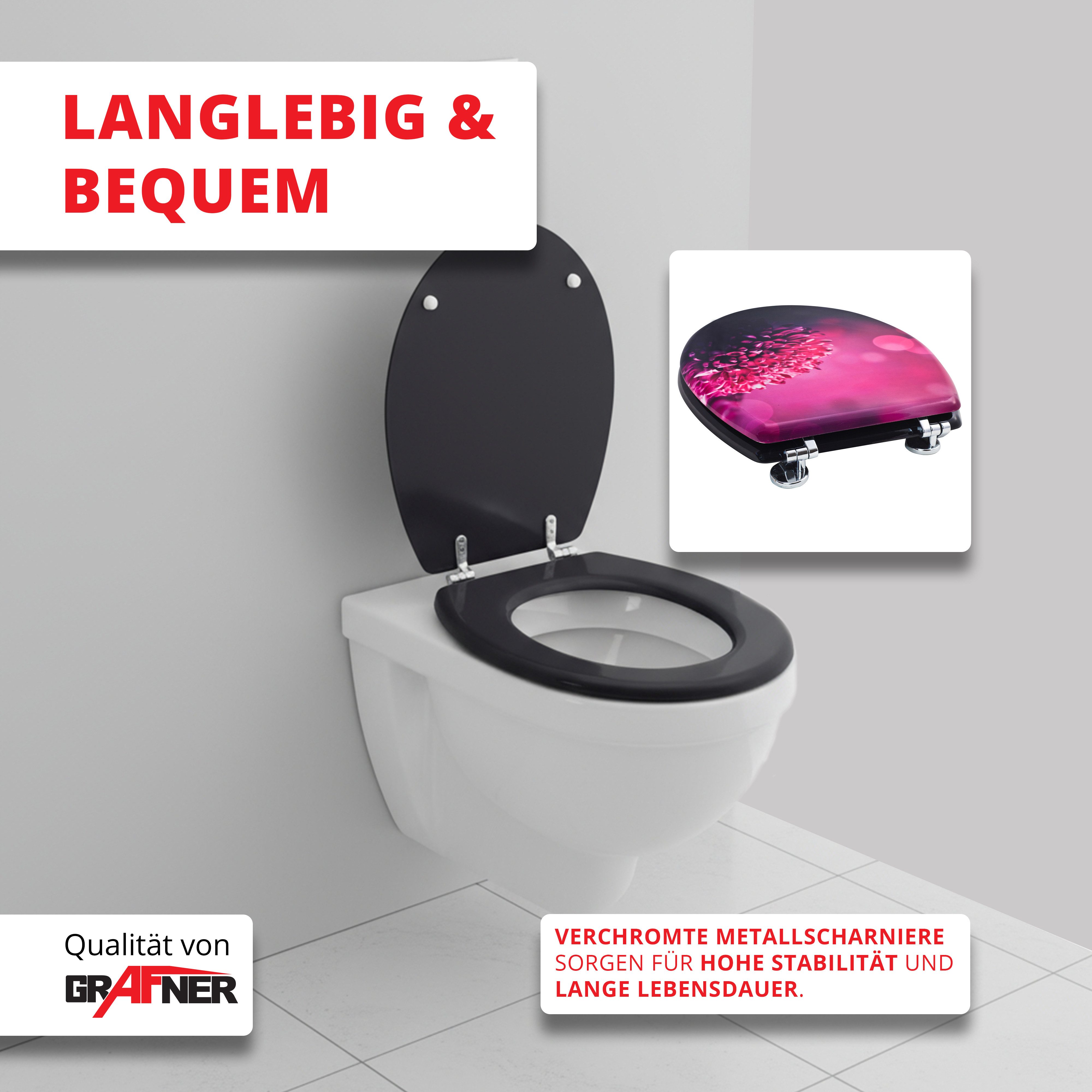 Grafner WC-Sitz Grafner WC Sitz aus MDF Toilettensitz verschiedene Motive – Bild 3 von 5