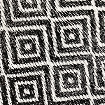 Outdoorteppich Kunststoff-Teppich mit Rautenmuster, Outdoorteppich in schwarz, TeppichHome24, Rechteckig, Höhe: 5 mm