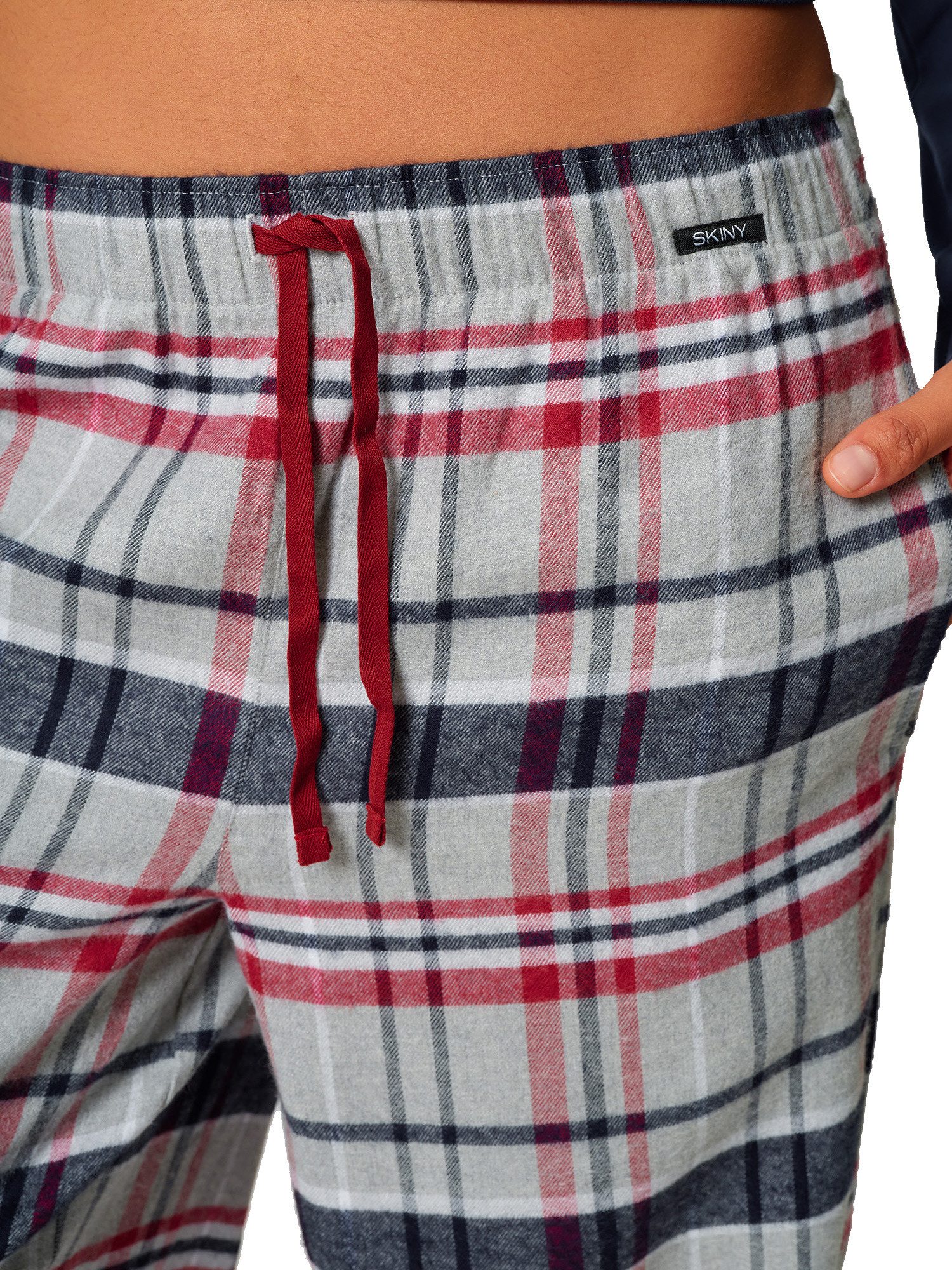 Skiny Loungehose Damen Hose lang Night In Skiny Flanell (Stück, 1-tlg)