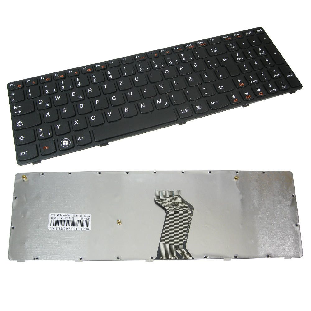 Trade-Shop Ersatz passend für Lenovo IdeaPad Z575A Z575AH ersetzt 25-012461 Tastatur (Tastenbelegung: Deutsch, QWERTZ / Farbe: Schwarz)