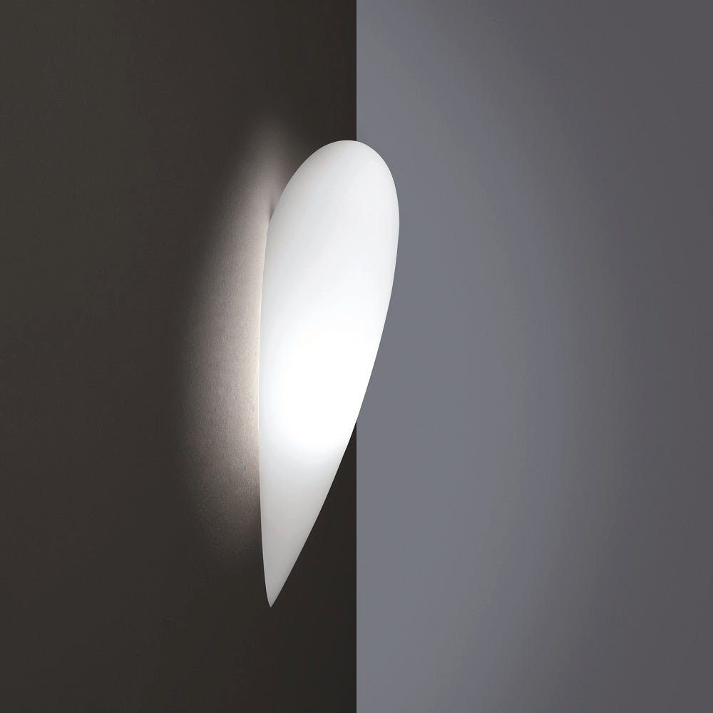 Helestra Schienensystem-Leuchten Helestra Ersatzglas zu Pablo Wall weiß tropfenförmig