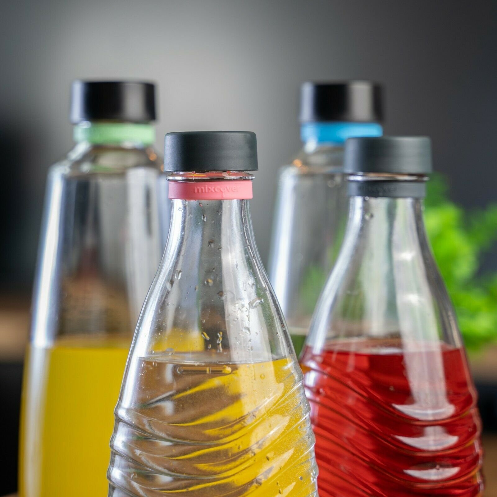 Mixcover Wassersprudler Flasche mixcover Silikonring zum Markieren von Trinkflaschen oder SodaStream Flaschen