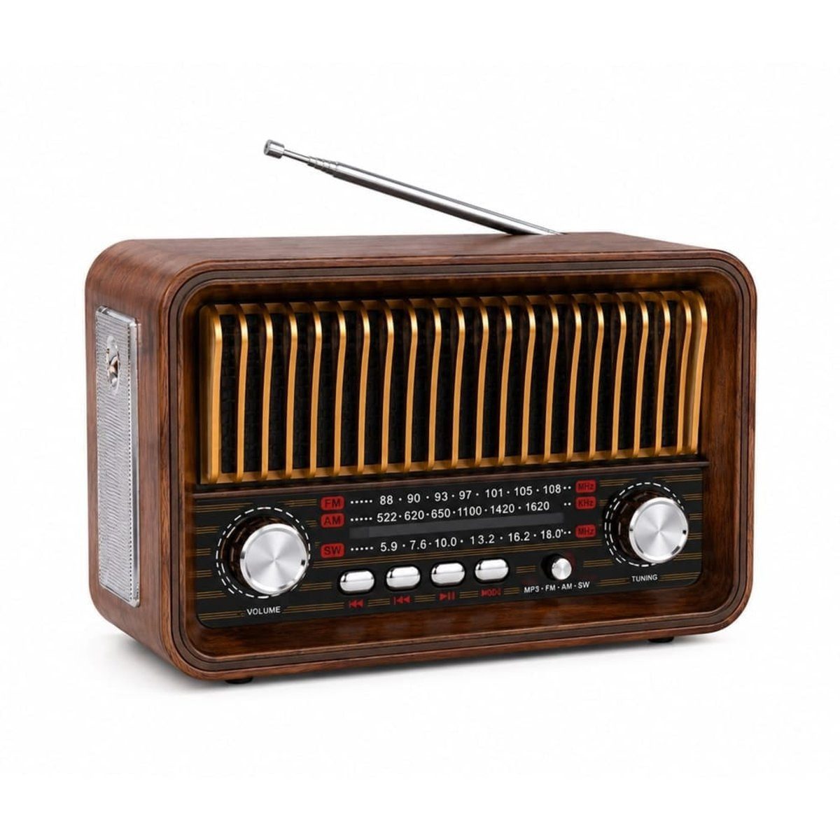 Wisam Ecobox Retro Portables Radio 1,5 W BT Braun 1200 mAh HR-29BT