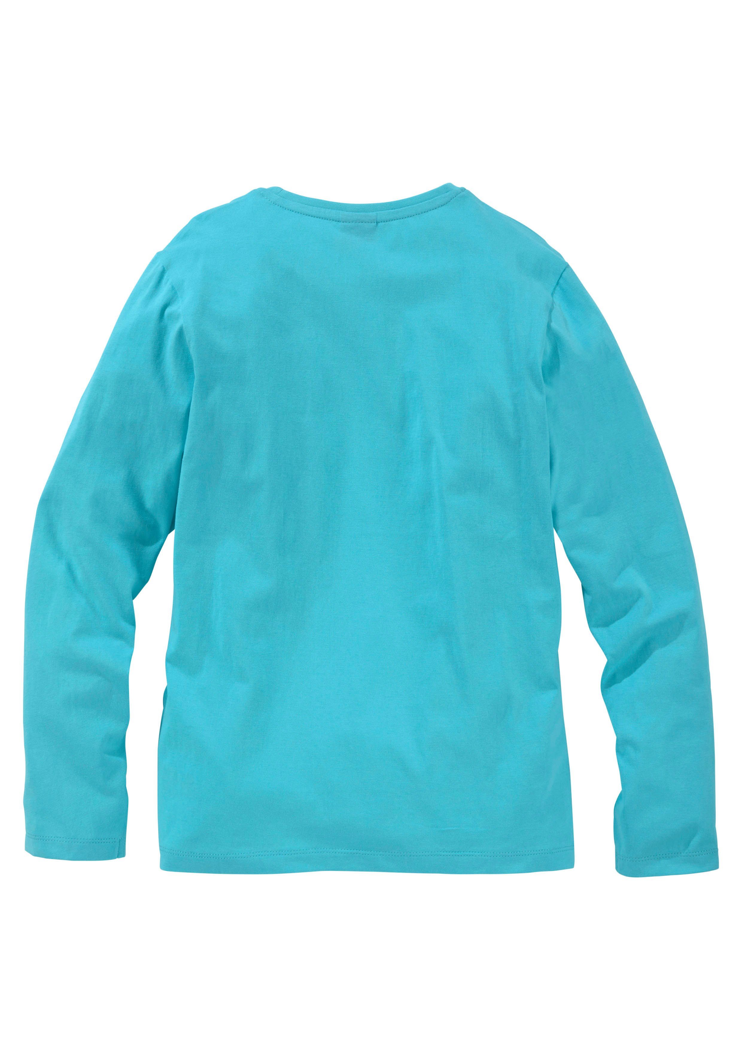 KIDSWORLD Langarmshirt THEORETISCH KANN ICH PRAKTISCH ALLES Langarm, Basic-Passform, mit stylischem Druck, aus Baumwolle
