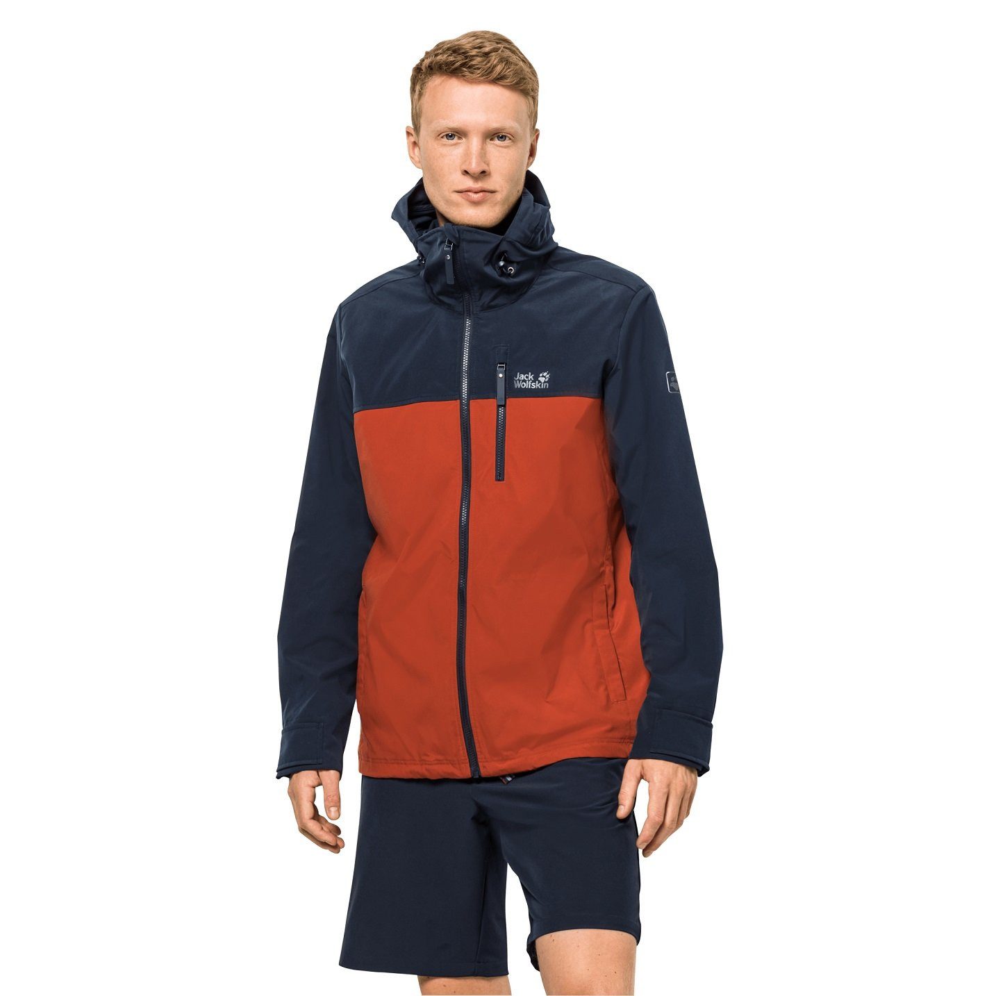 Jack Wolfskin Funktionsjacke Windjacke Desert Wind (winddicht, wasserabweisend, PFC-frei) rot