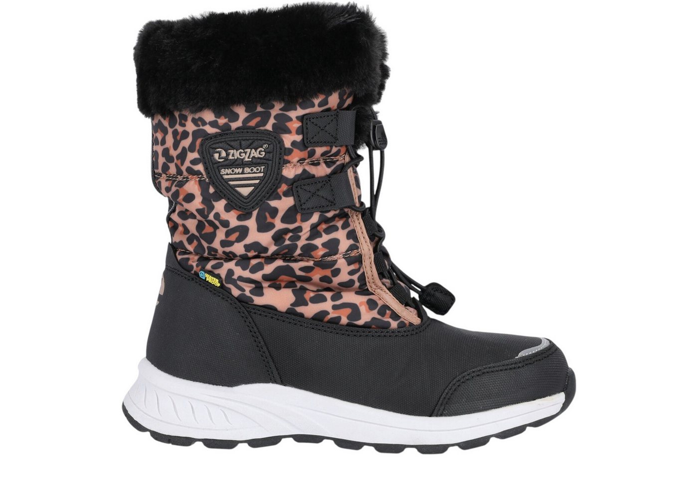 ZIGZAG Wesend Boot WP (wasserdicht, warm, gefüttert) schwarz/braun Mädchen Winterstiefel