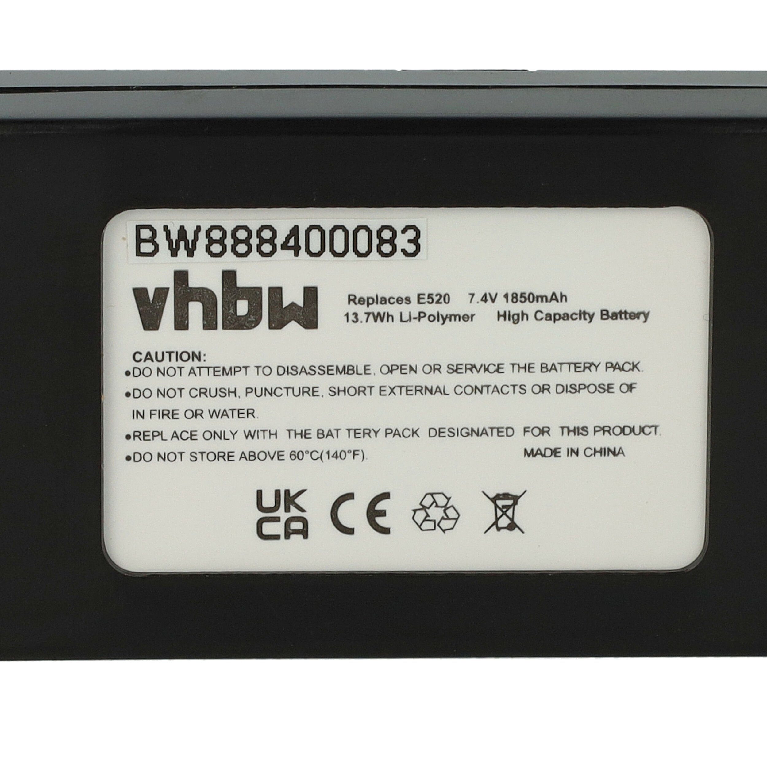 vhbw kompatibel mit Li-Polymer (7,4 V) Drohnen-Akku mAh E520S E520, 1850 Eachine