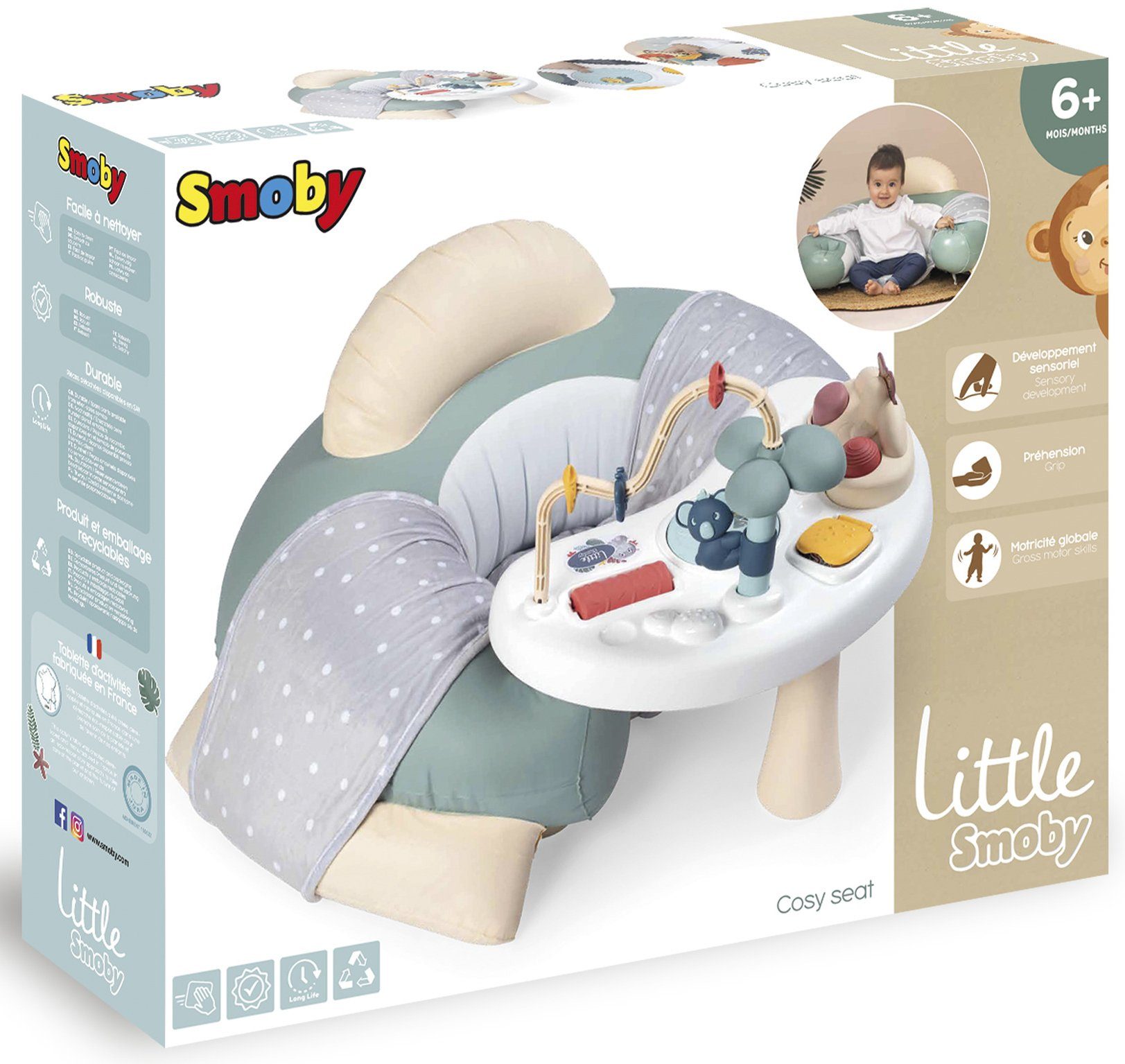 Babysitz Activity-Tisch Little Smoby, Smoby Cosy mit Spieltisch