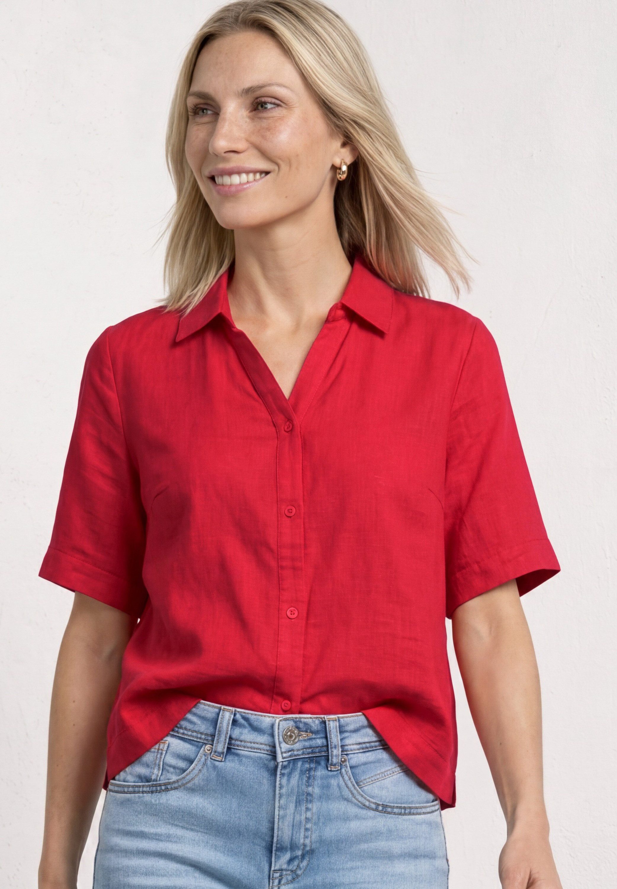 STREET ONE Hemdbluse aus reiner Baumwolle