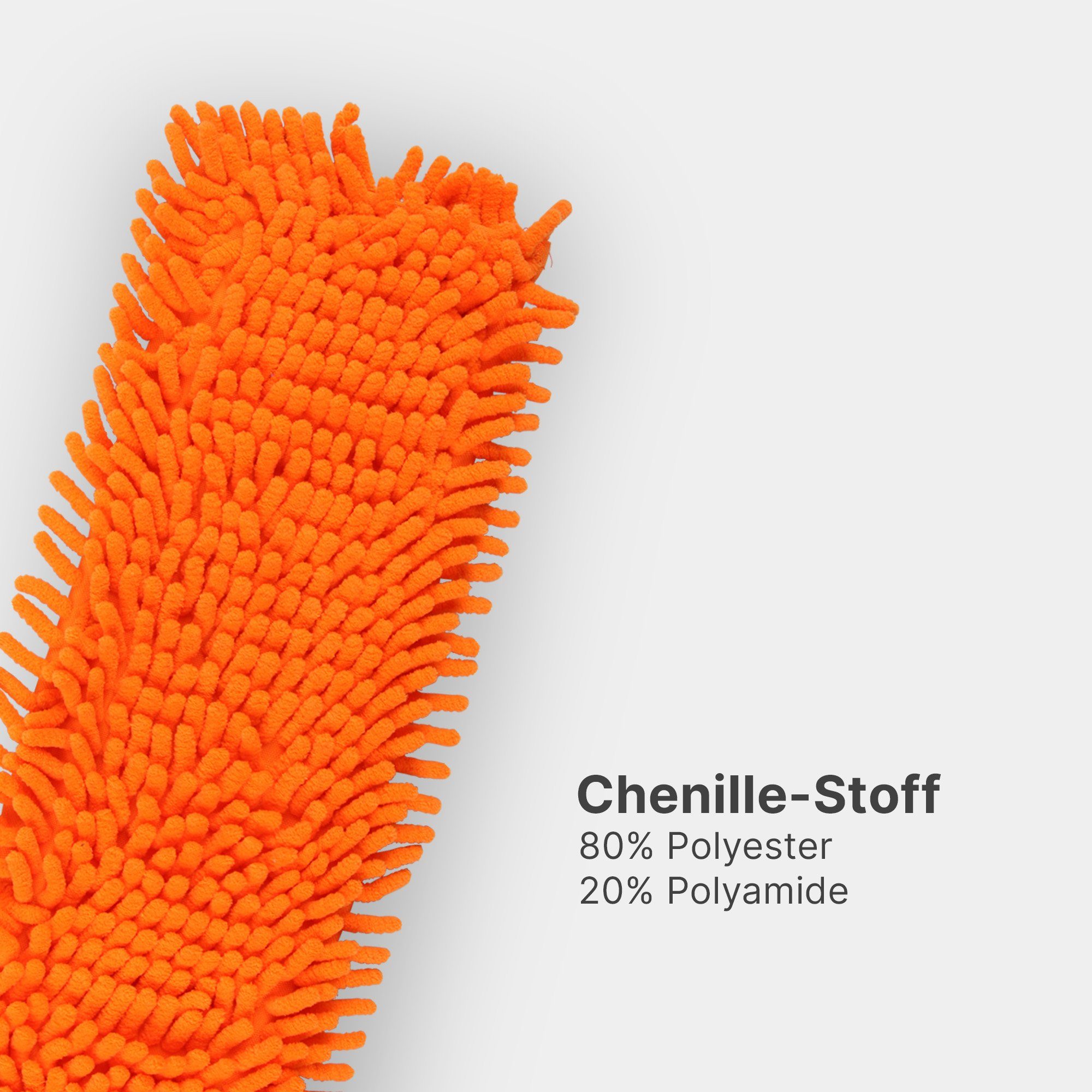 Bodenwischer / Set Chenille Wischer Wischmopp - Flachmopp Bodenreiniger Wischmopp Bestlivings mit - Mikrofaser, Bezug Chenille Orange