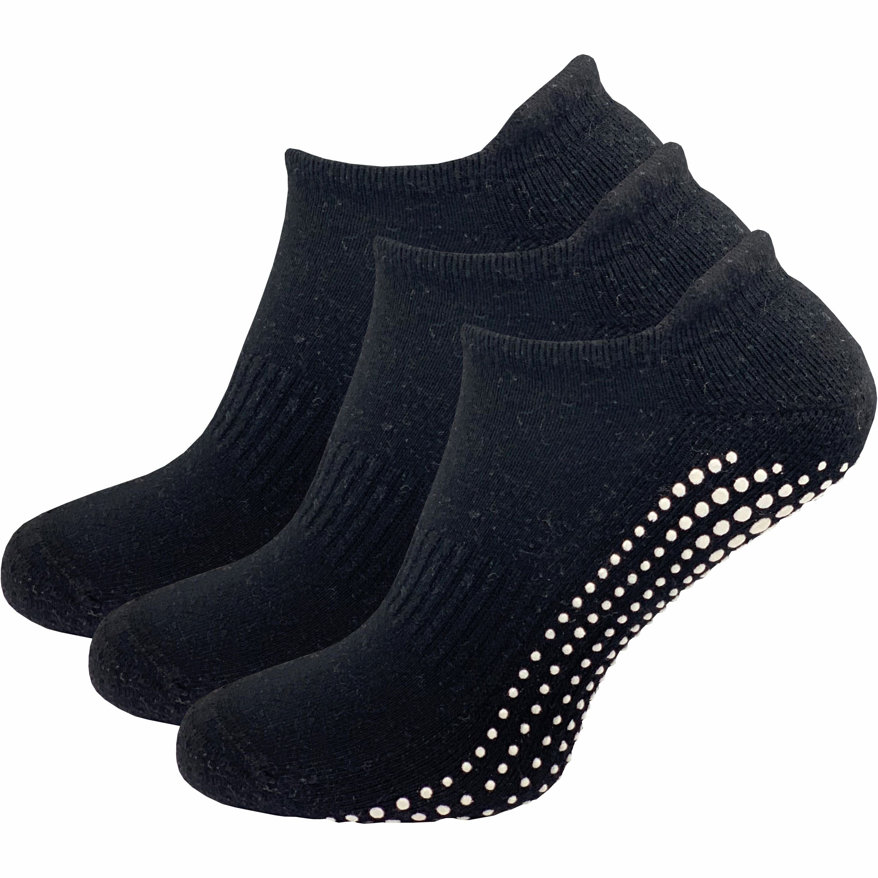 - ABS-Socken für rutschfest schwarz Baumwollanteil Paar) Yoga (3 - - Damen - hohem glatten auf Böden Halt GAWILO sicherer mit Socken & Pilates