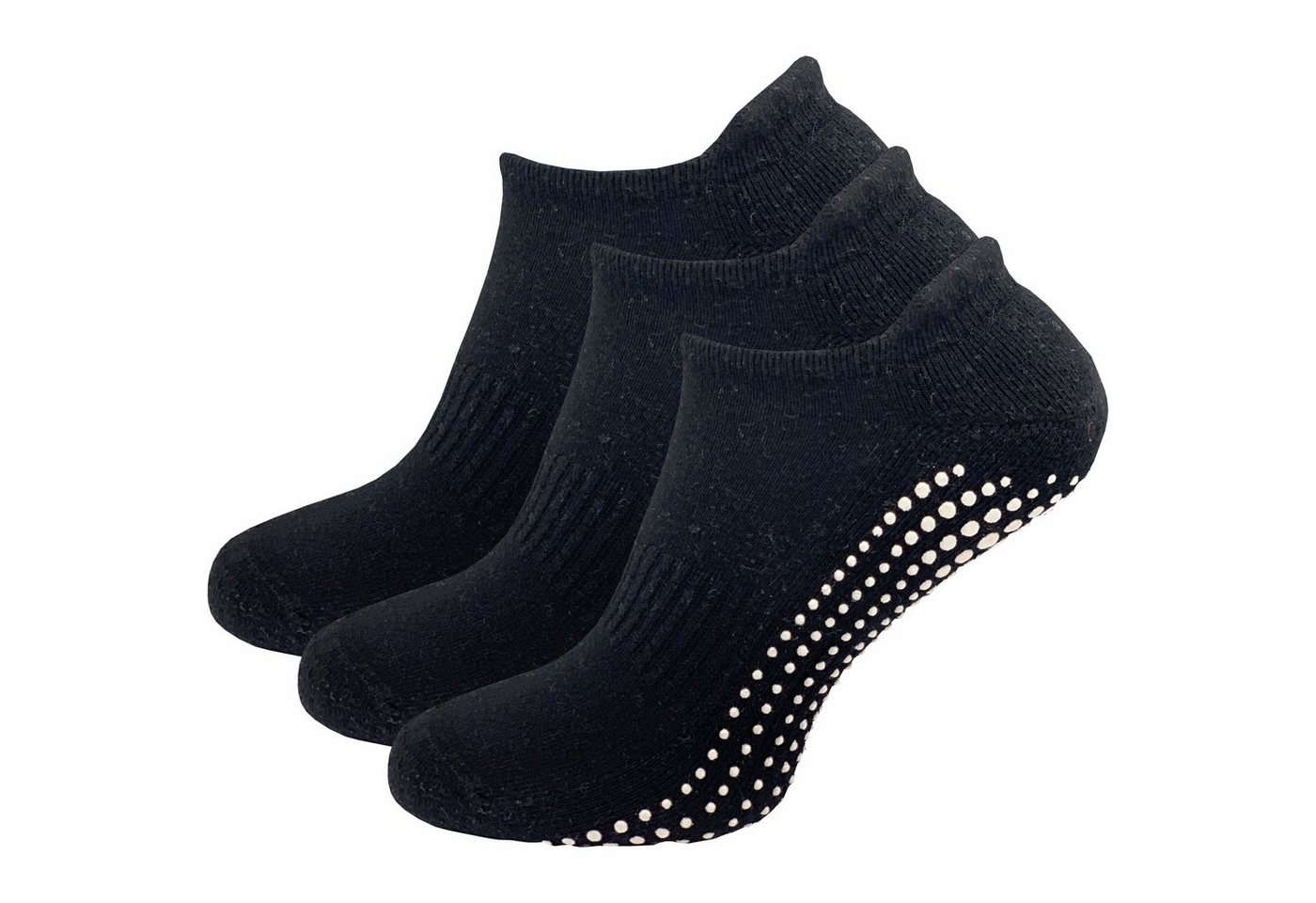 GAWILO ABS-Socken für Damen - Stoppersocken auch für Yoga & Pilates - Antirutsch (3 Paar) Sicherer Halt auf glatten Böden: Rutschfest mit hohem Baumwollanteil