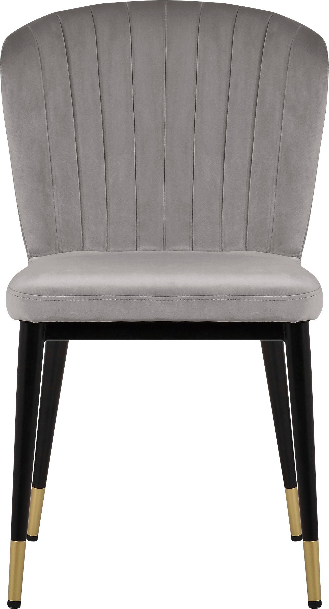 Leonique Esszimmerstuhl Dinan modernes und mit (Set), 2er-Set Sitz grau gepolstertem Rückenlehne, Design