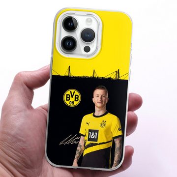 DeinDesign Handyhülle Borussia Dortmund Marco Reus BVB Marco Reus 23/24, Apple iPhone 14 Pro Silikon Hülle Bumper Case Handy Schutzhülle
