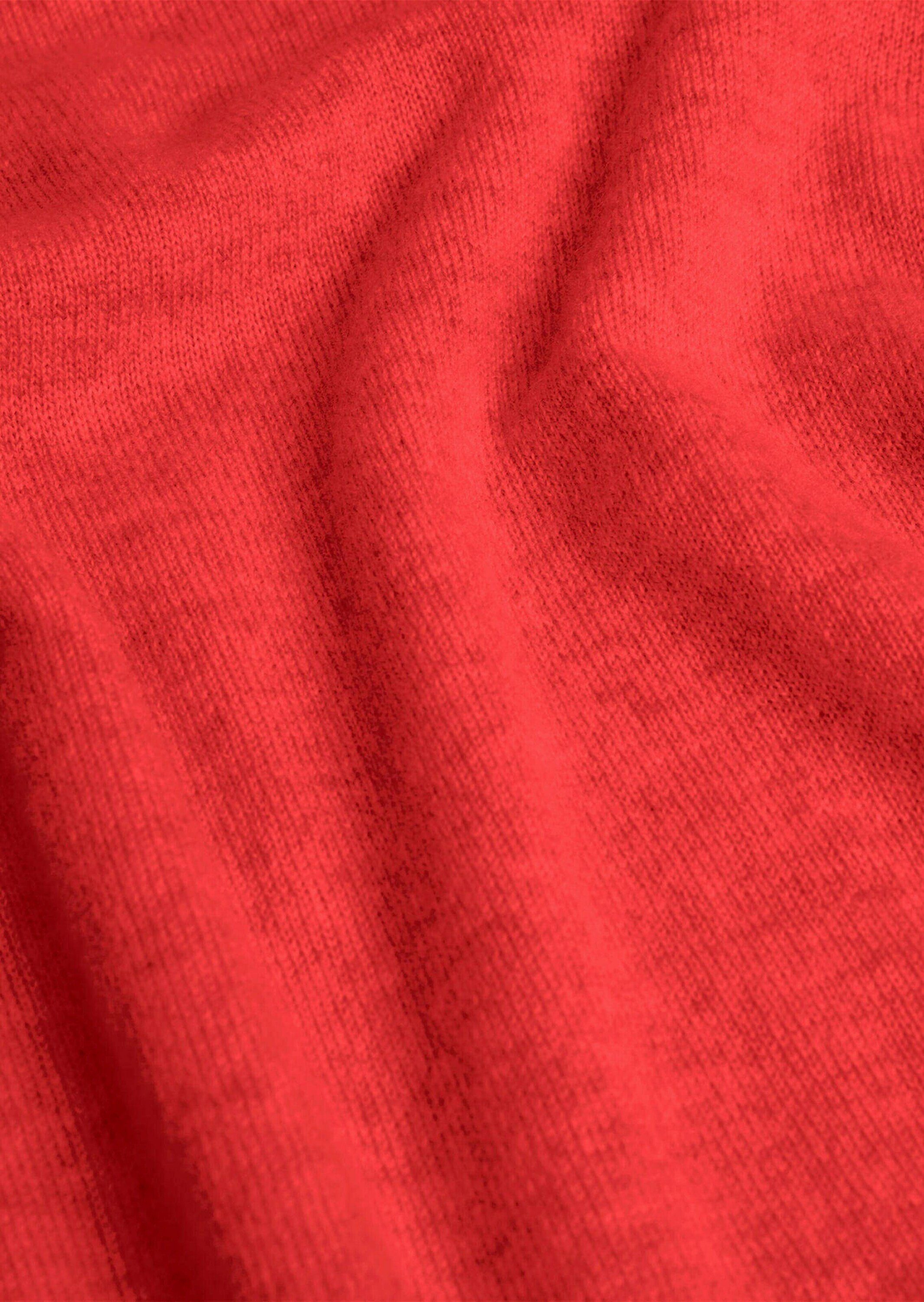 GOLDNER Strickpullover Feinstrickshirt mit U-Boot-Ausschnitt Herbstpullover mit Rippenabschlüssen und Langarm