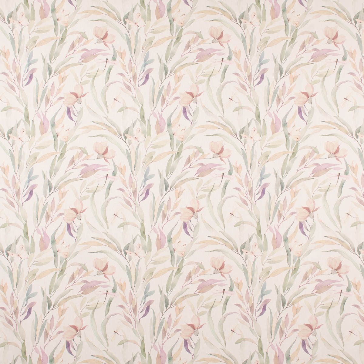 SCHÖNER LEBEN. Tischdecke SCHÖNER LEBEN. Tischdecke Aquarell Blätter Blüten Schmetterling weiß, handmade