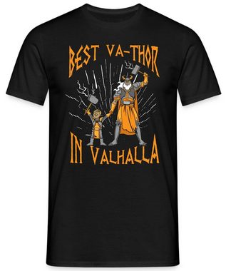 Quattro Formatee Kurzarmshirt Best Va-Thor Wikinger Viking - Papa Vatertag Vater Herren T-Shirt, (1-tlg)