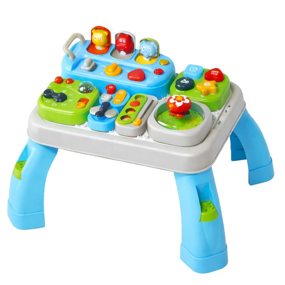 LEAN TOYS Spieltisch Lerntisch Aktivitätstisch Motorikspielzeug, (Spar-Set, 1-tlg), Klangfunktion, abnehmbare Beine, abgerundete Kanten