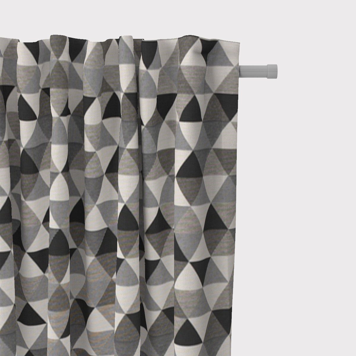 Vorhang »SCHÖNER LEBEN. Vorhang Jacquard Retro Dreiecke schwarz grau 245cm  oder Wunschlänge«, SCHÖNER LEBEN., Smokband (1 St), handmade, made in  Germany online kaufen | OTTO