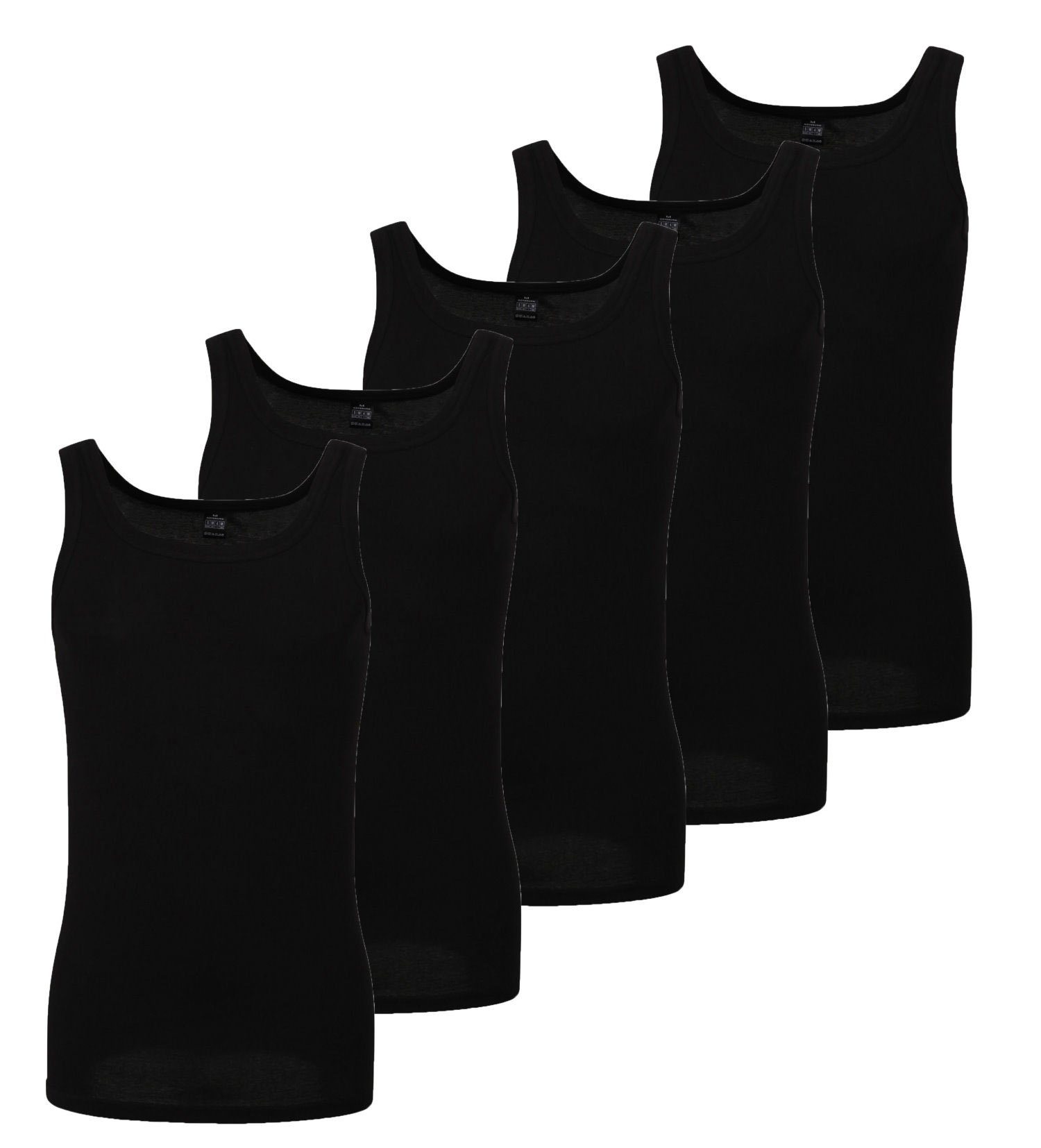 GÖTZBURG Unterhemd (Set, 5-St., 5er-Pack) Feinripp schwarz 930 Qualität