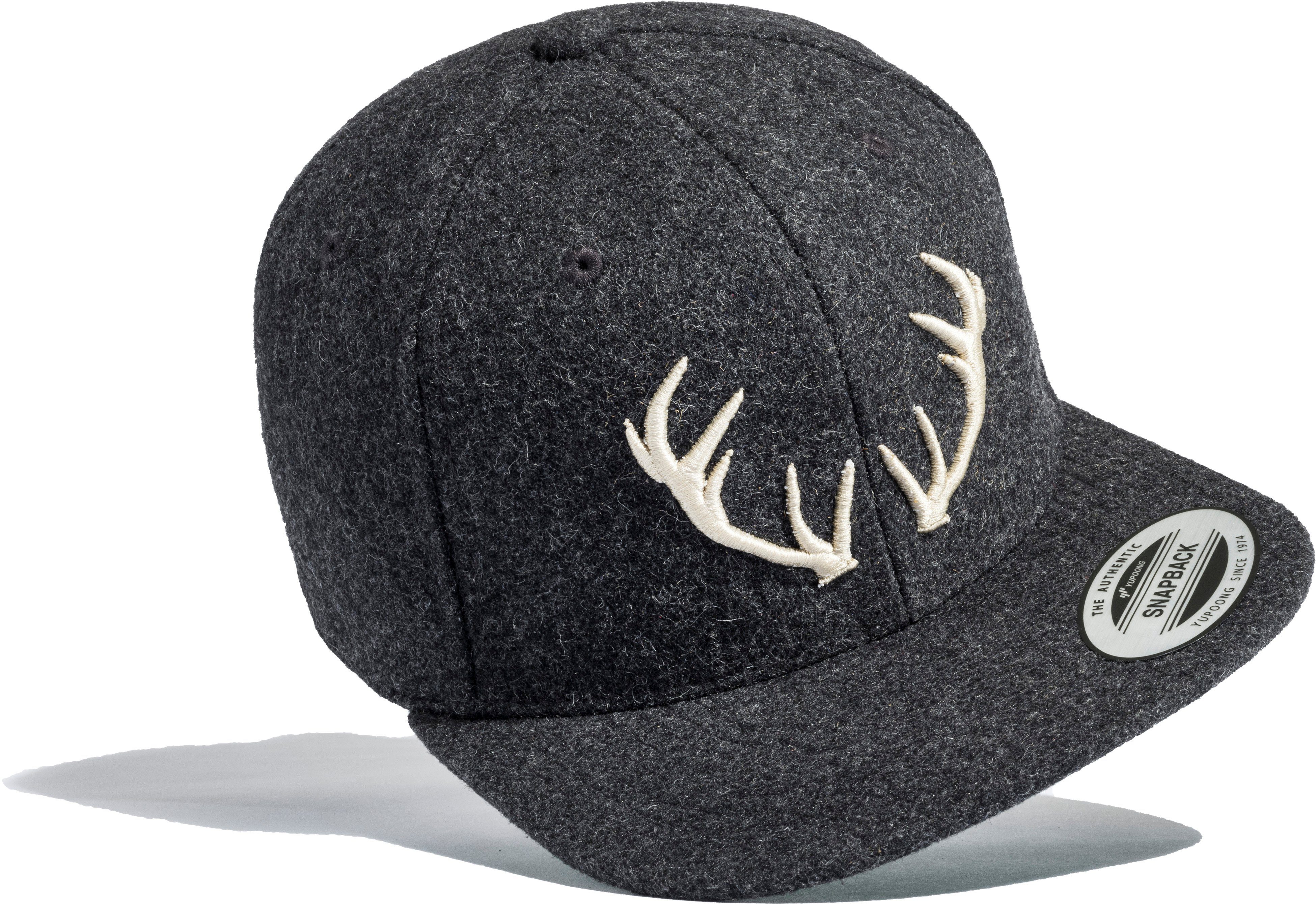 Snapback Cap Flexfit Outdoor Jäger Mütze "Hirsch Geweih" - Jagd, Wandern, Klettern