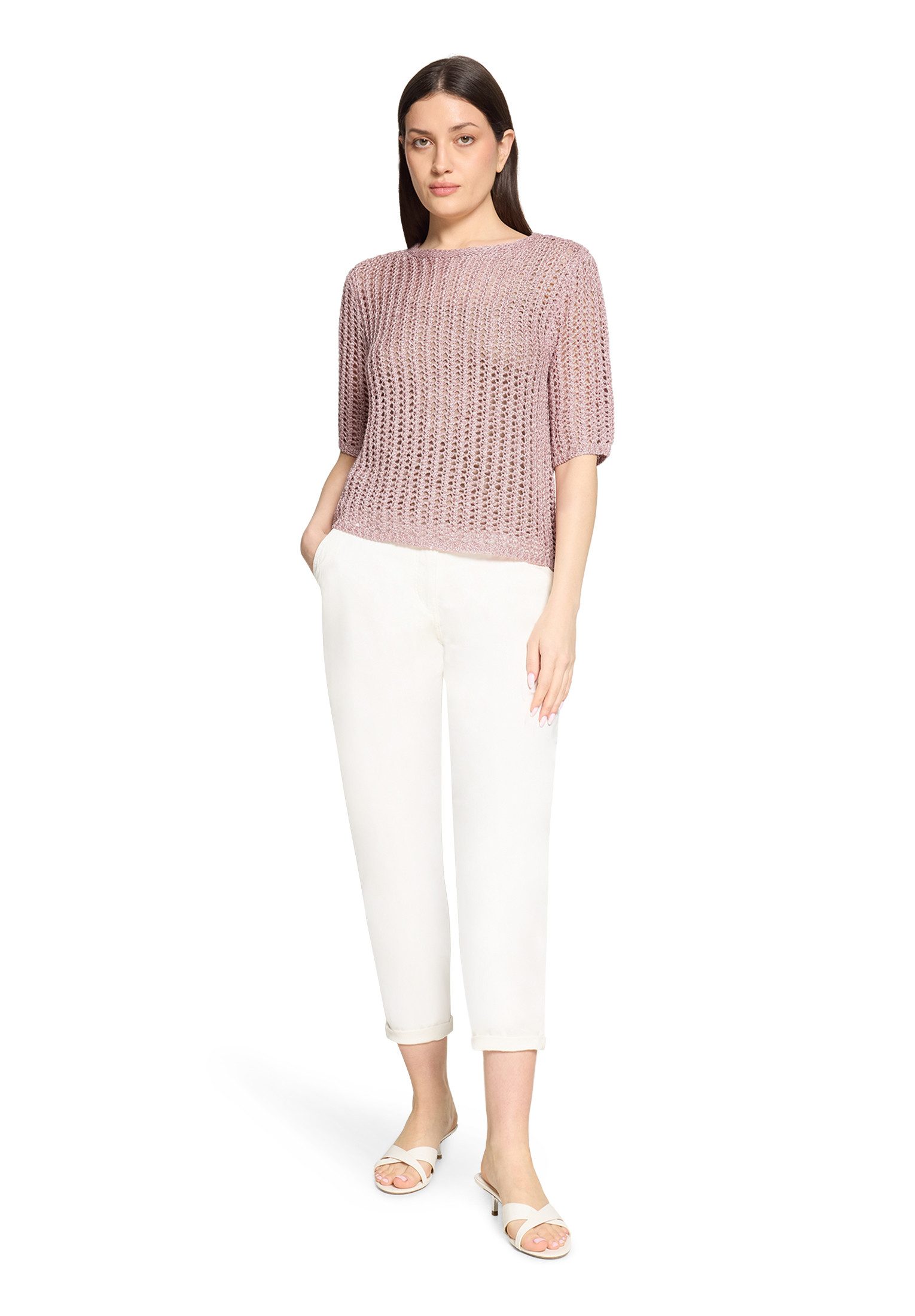 Betty Barclay Kurzarmshirt Damen mit Lochmuster (1-tlg)