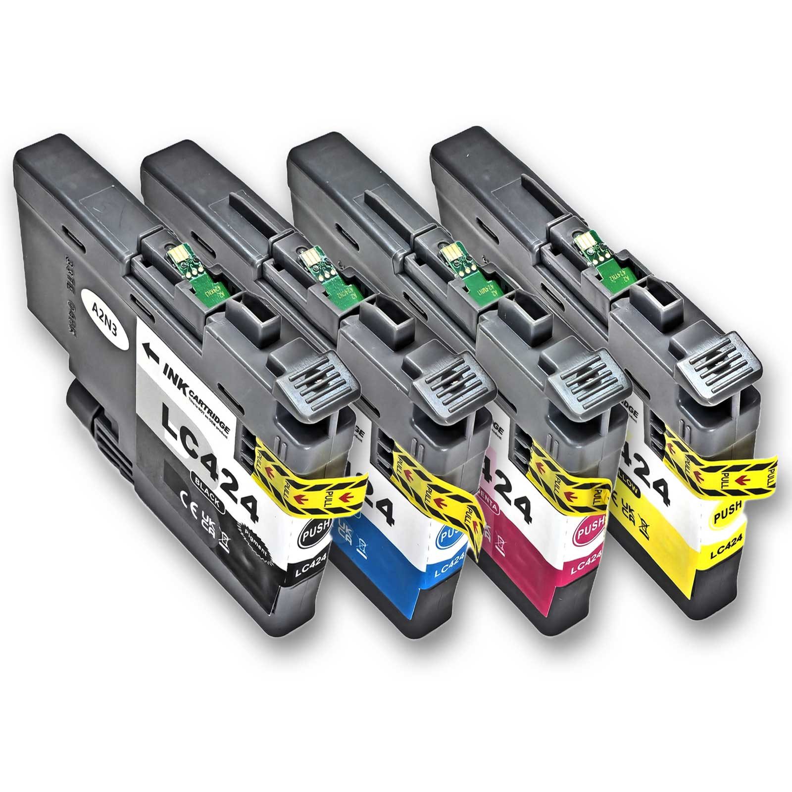 Gigao LC-424 Tintenpatronen-Set kompatibel mit Brother DCP-J1200WE Tintenpatrone (Kompatibel für Brother DCP-J 1200 WE ecopro LC-424, ecopro)