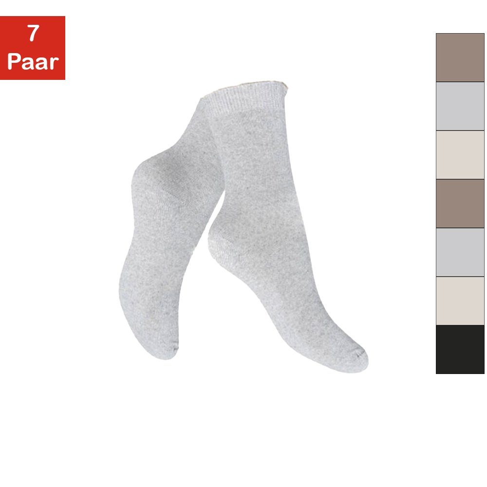 Easy line® Basicsocken Damen Socken (7 Paar Socken) mit Komfort Bund