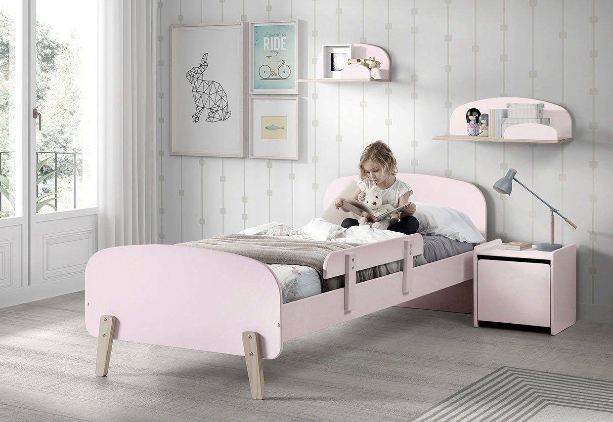 Bettseite, auf Vipack St), Farben zum die Bettschutzgitter Aufstecken erhältlich Kiddy in verschiedenen rosé (1