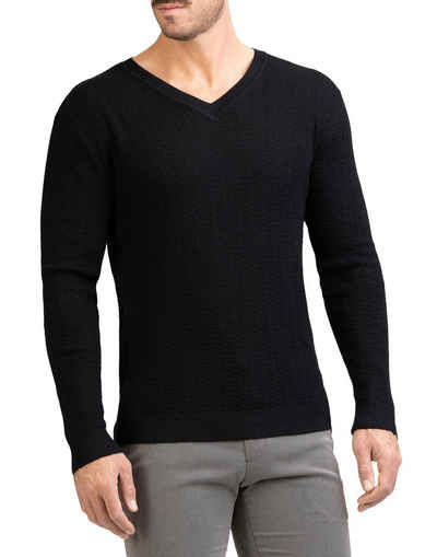 Posh Gear V-Ausschnitt-Pullover Herren V-Neck Pullover Maglione Alpakawolle