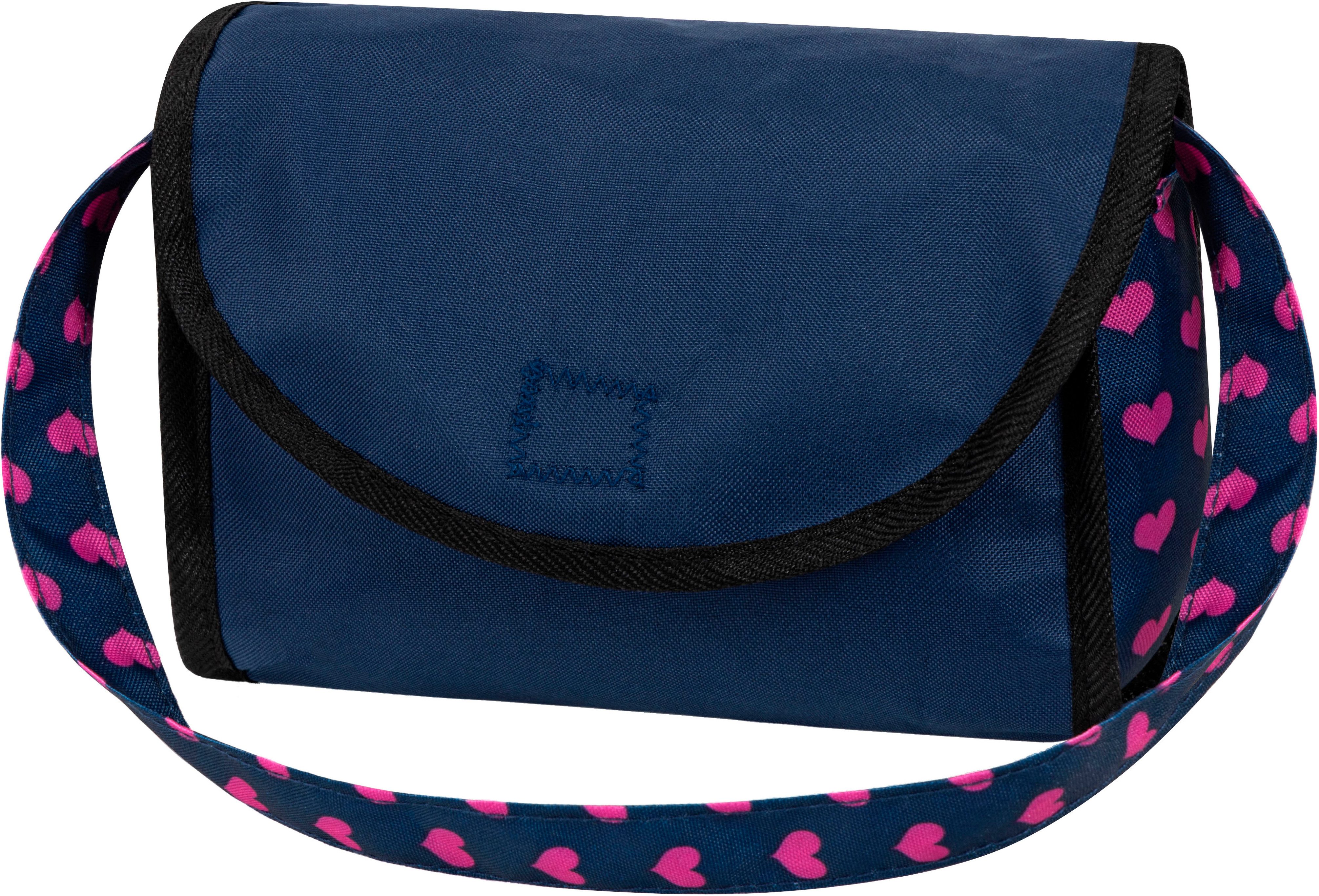 Bayer Puppen-Zwillingsbuggy Twin Star, blau/pink, mit Wickeltasche