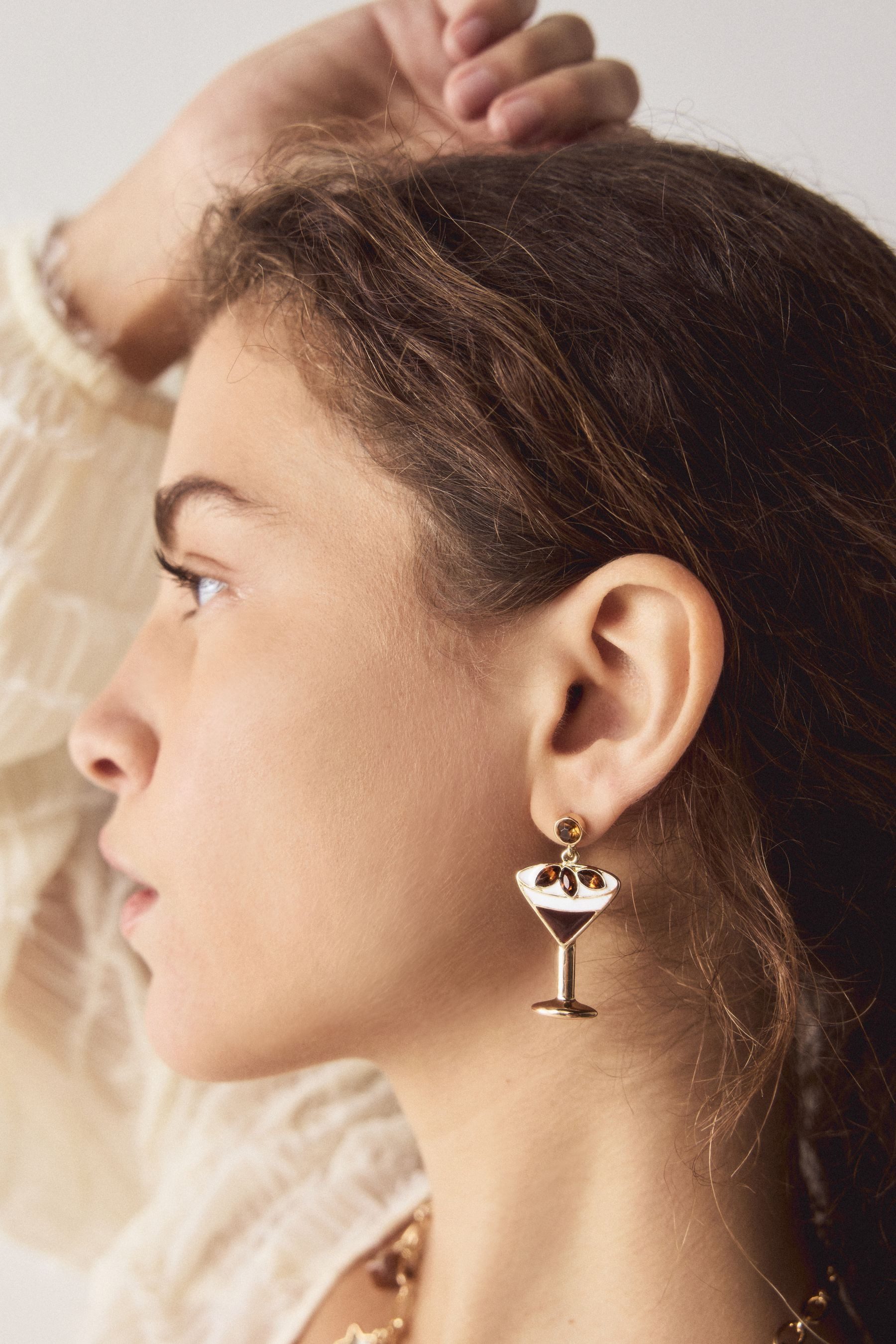 Next Paar Ohrhänger Glitzernde Ohrstecker, Espresso Martini (1-tlg)