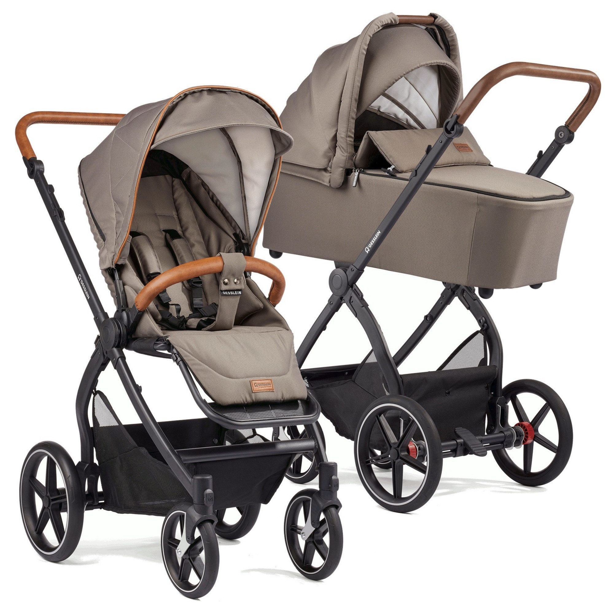Gesslein Kombi-Kinderwagen Gesslein FX4 Style Kinderwagen Set mit Babywanne taube 387387