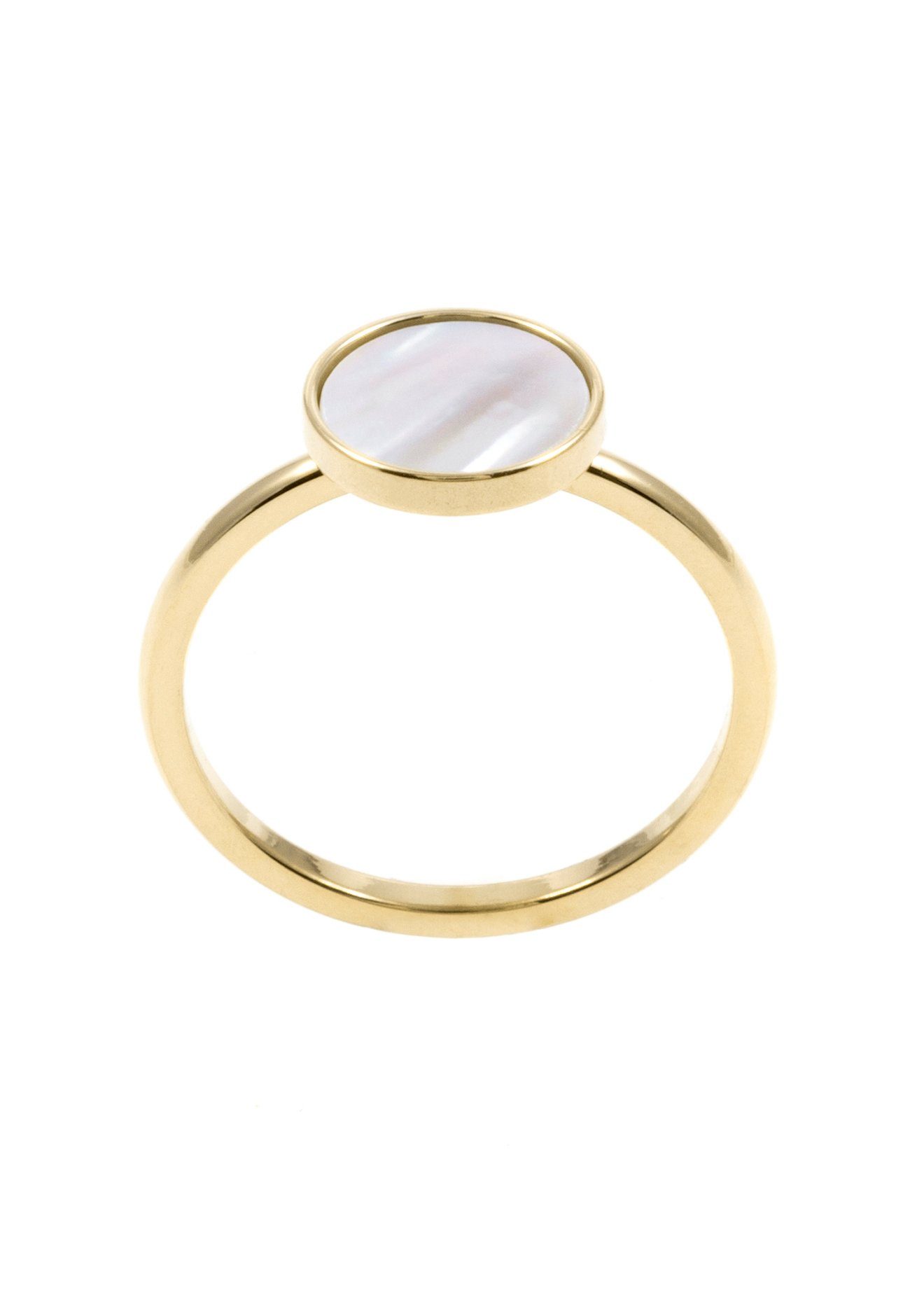 Hey Happiness Fingerring Kreis Muschel 18K Gold Roségold, Edelstahl Damen R günstig online kaufen
