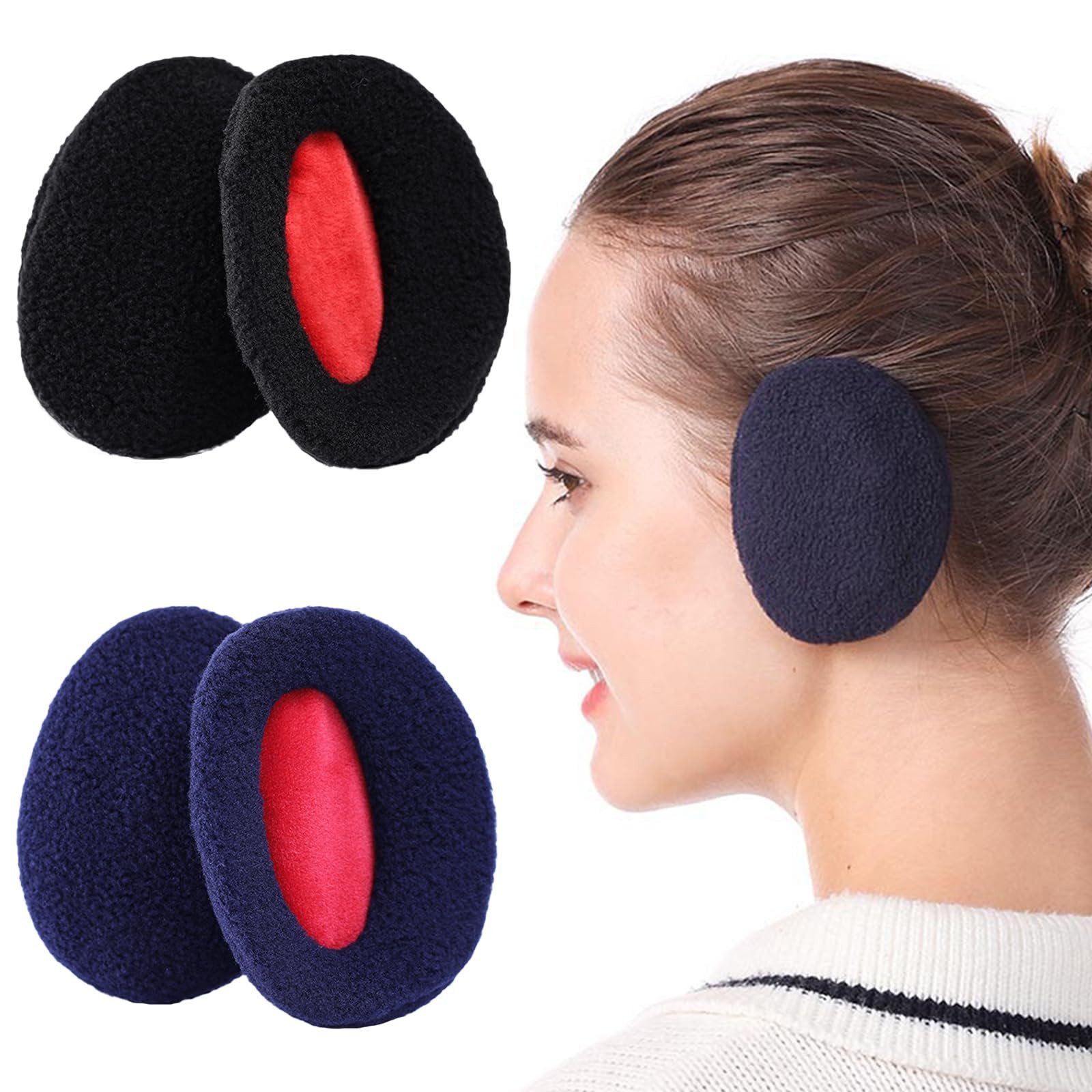 Bextsrack Ohrenwärmer 2 Paar Ohrenschützer, Ohrenwärmer, Winter-Ohrenschützer (2-St) Winddicht, Weich, Verdickt, Anti-Fall, Nicht Flauschig, Hält Warm