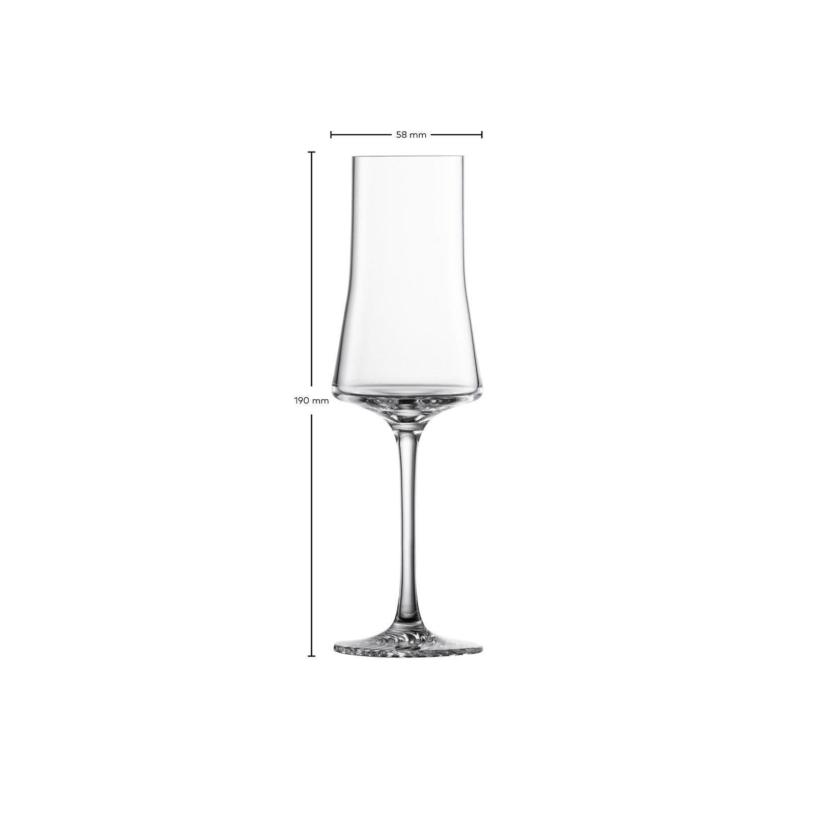 Zwiesel Glas Schnapsglas ECHO Grappagläser 147 ml 4er Set, 4-tlg., Glas