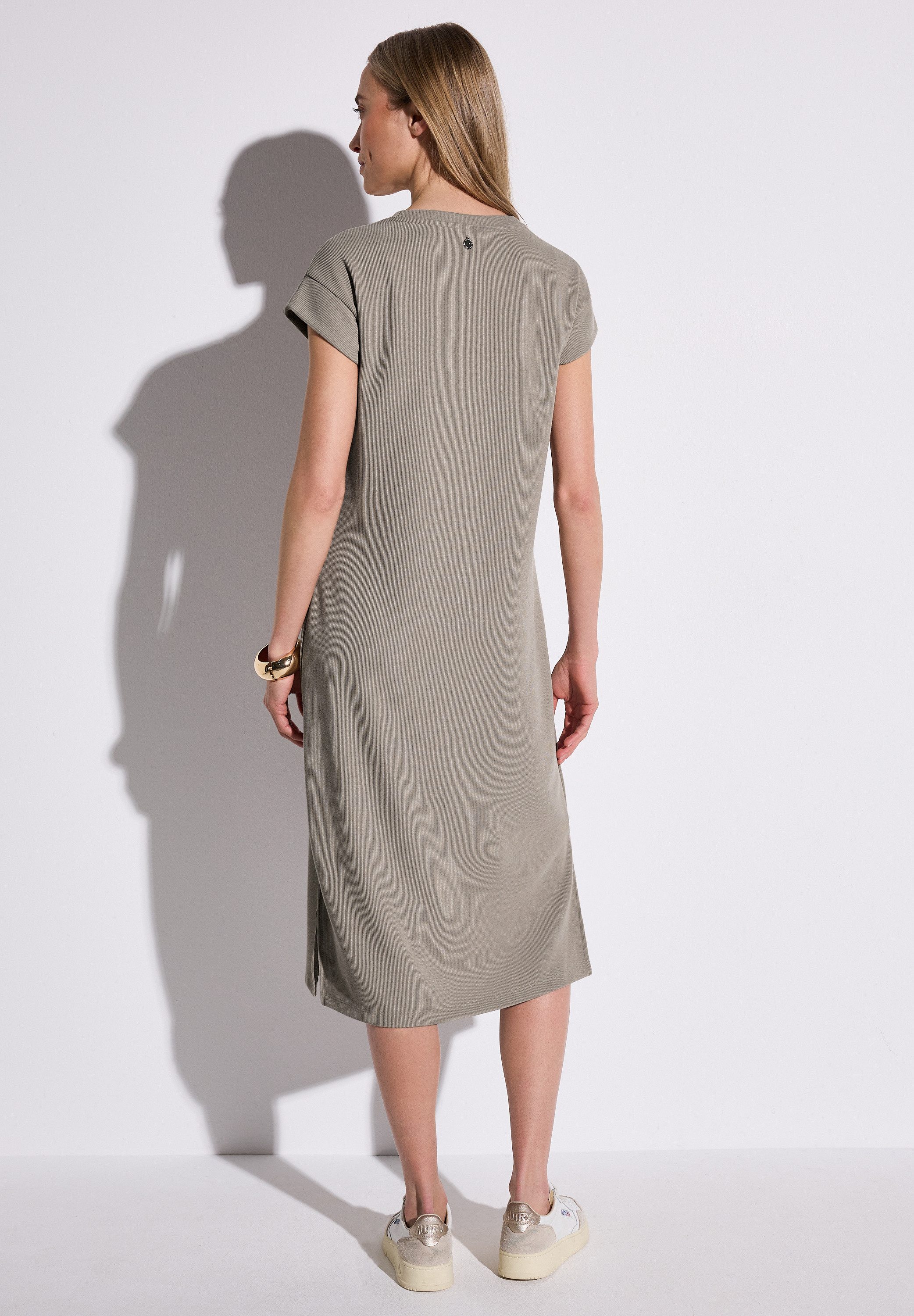 STREET ONE Midikleid mit Rippstruktur günstig online kaufen