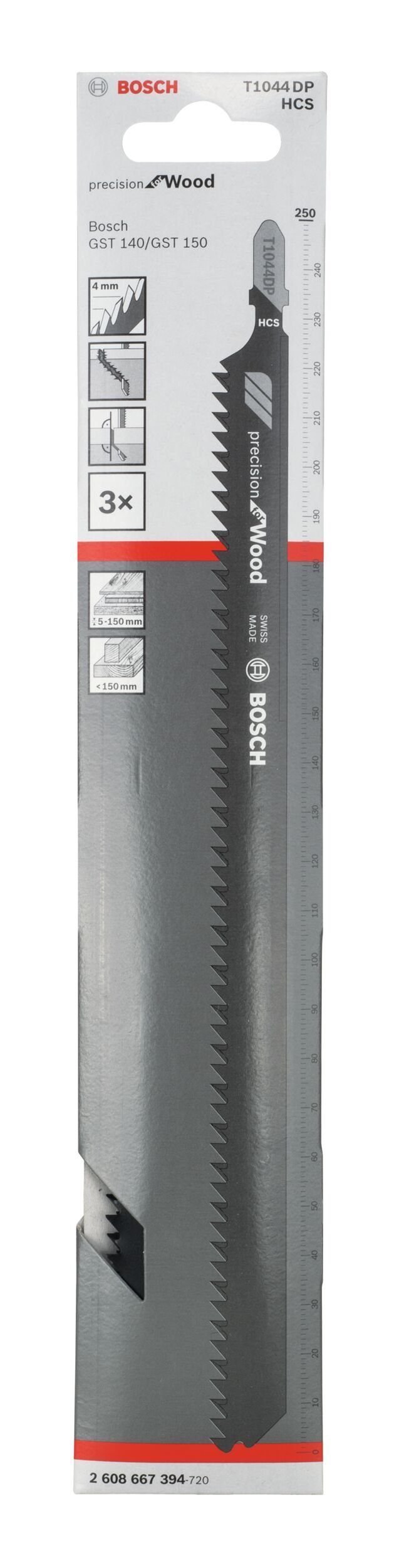 Wood 3er-Pack for BOSCH 1044 (3 T - DP Stück), Precision Stichsägeblatt