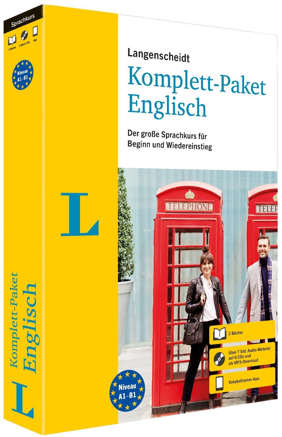 Langenscheidt Komplett-Paket Englisch Der große Sprachkurs für Beginn / diverse, Der große Sprachkurs für Beginn und Wiedereinstieg – mit CDs, MP3-Download und Vokabeltrainer-App, X