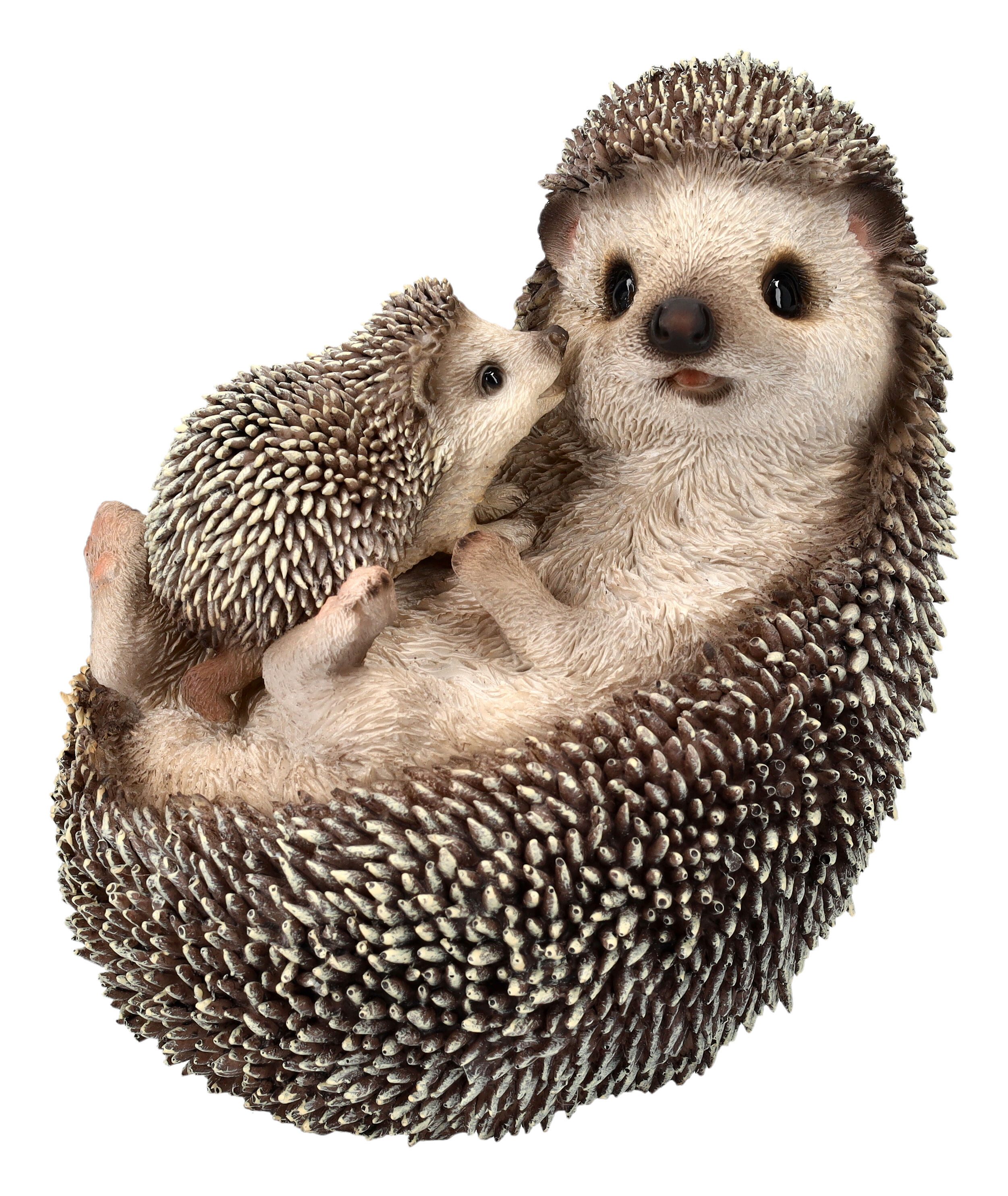 Dekofigur Igel Figur mit Baby - Tierdeko Dekofigur
