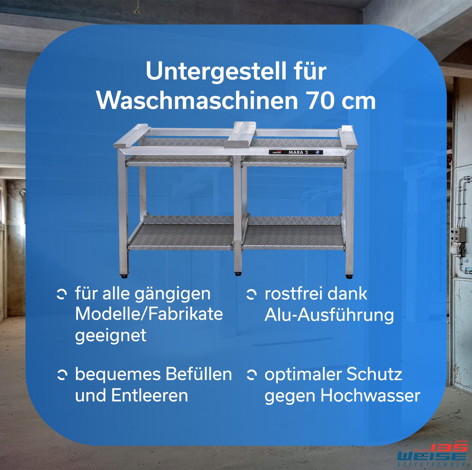 Weise Steigtechnik Waschmaschinenuntergestell Mara 2, für Waschmaschinen&Tr günstig online kaufen
