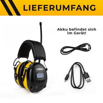 EARMUFF Kapselgehörschutz EARMUFF 31dB DAB+/FM/AUX, (1 St)