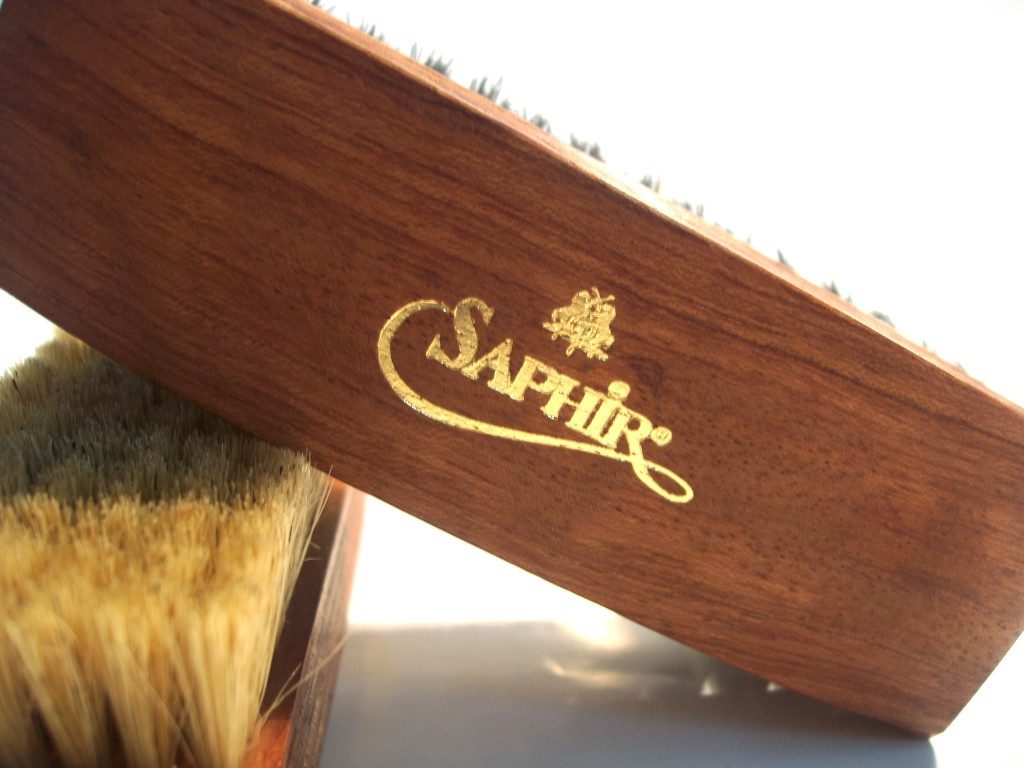 Saphir Schuhputzbürste SAPHIR LUXUS Glanzbürste aus Edelholz und Naturborsten