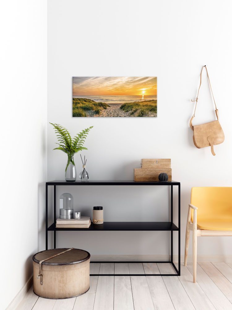 Bönninghoff Leinwandbild, Sonnenuntergang, Strand (1 St), BxH: 70x33 cm